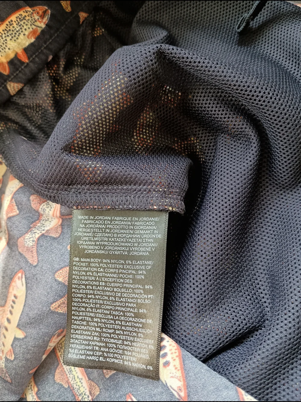 The North Face Class V Flash Dry Fish Print Water Mens Pull On Shorts